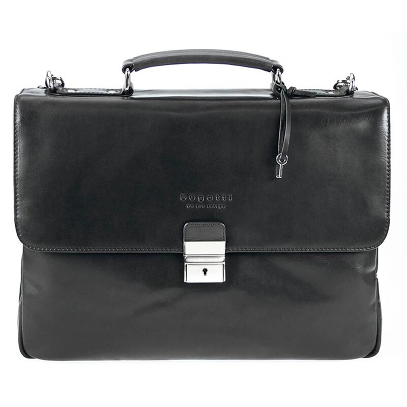 Изображение товара Мужской портфель Bugatti Romano из натуральной кожи, с отделением для ноутбука 15"