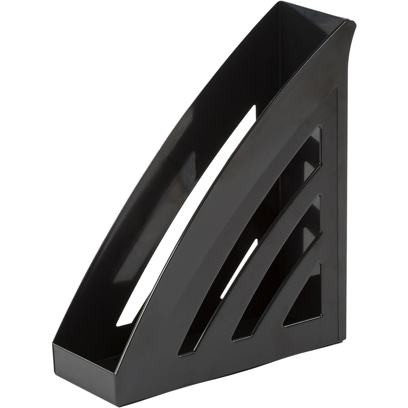 Изображение товара Лоток вертикальный для бумаг Attache City 90 мм пластиковый черный