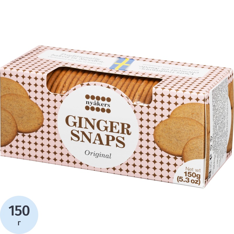 Изображение товара Печенье песочное Nyakers Original имбирное 150 г - вкусное лакомство для чаепития