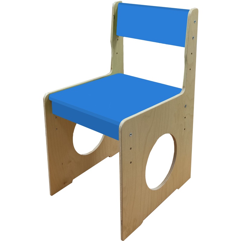 Изображение товара Детский регулируемый стул синий для роста 1-3 лет