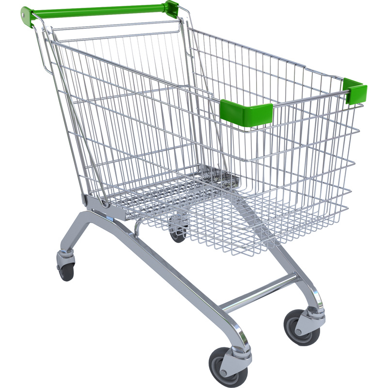 Изображение товара Тележка покупательская AM160 с объёмом 160 литров