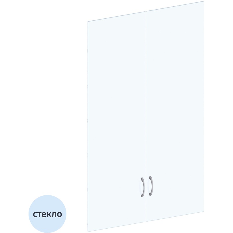 Изображение товара Двери средние Сигма стеклянные прозрачные 397х1112 мм (2 шт.)