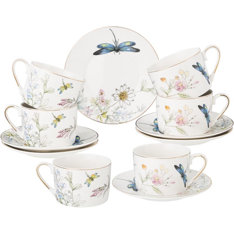 Изображение товара Чайный набор Lefard Стрекоза на 6 персон из фарфора