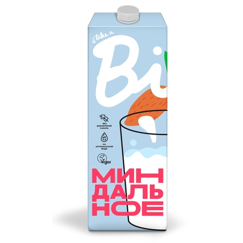 Изображение товара Миндальное растительное молоко Bite ультрапастеризованное 1.5% 1 л без сахара