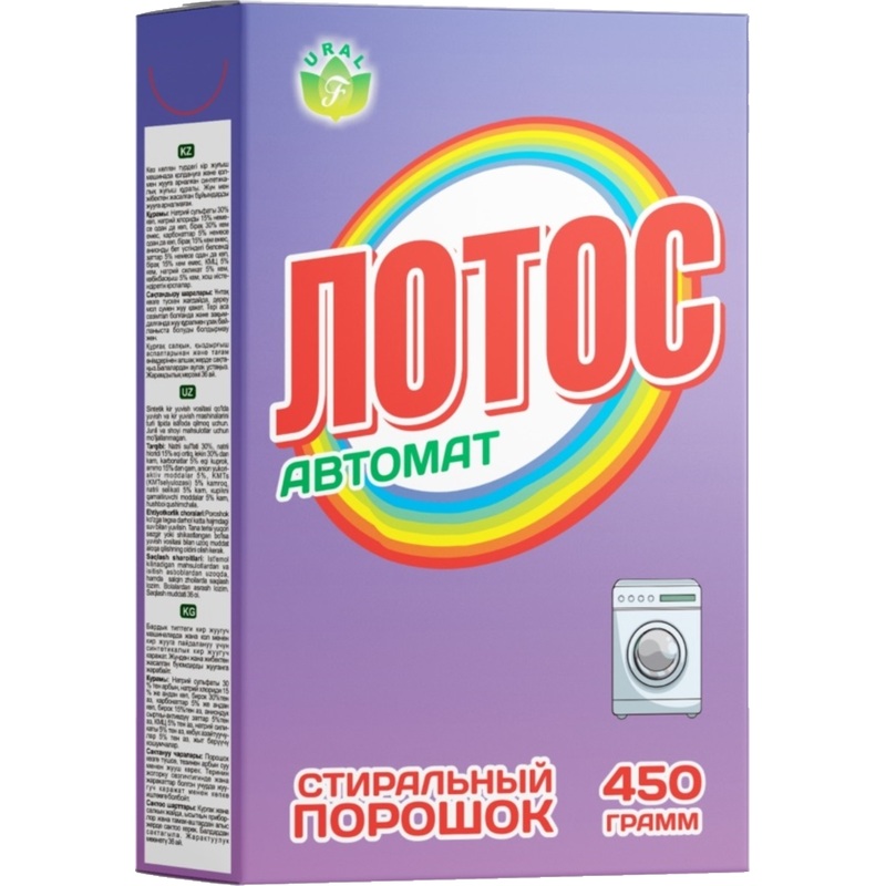 Изображение товара Порошок стиральный автомат Лотос 0.45 кг для белого и цветного белья Изображение товара Порошок стиральный автомат Лотос 0.45 кг для белого и цветного белья