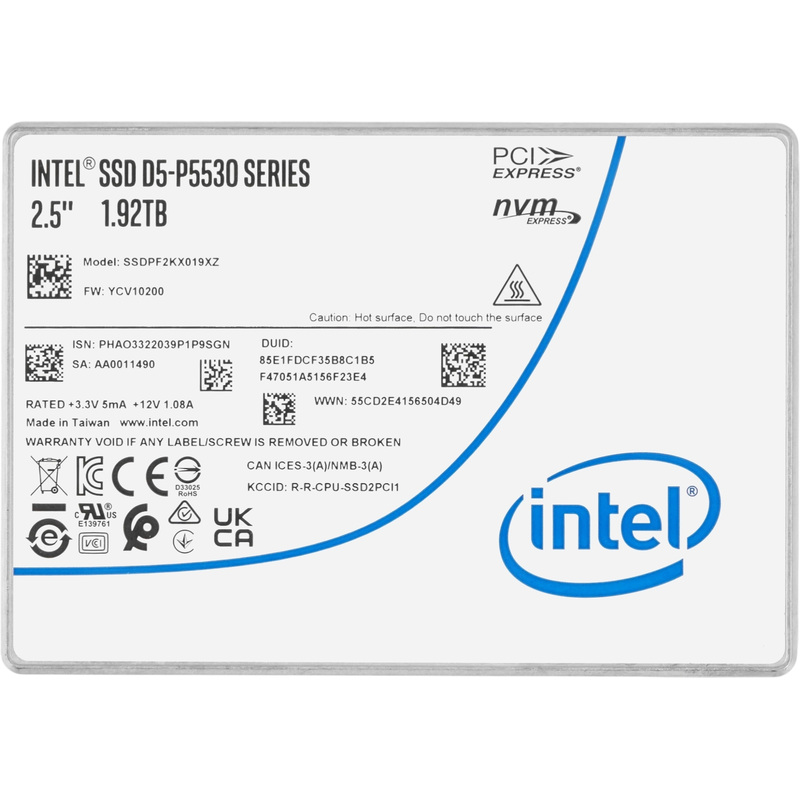 Изображение товара SSD накопитель Intel D5-P5530 1.92 ТБ PCI-E U2