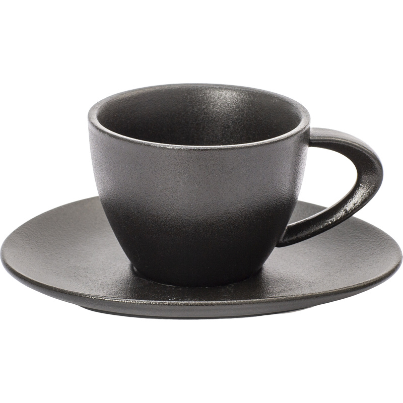 Изображение товара Фарфоровая чайная пара Domenik Rock Black 200 мл современный дизайн и практичность