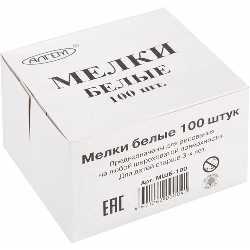 Изображение товара Мел школьный белый Алгем (100 штук в упаковке)