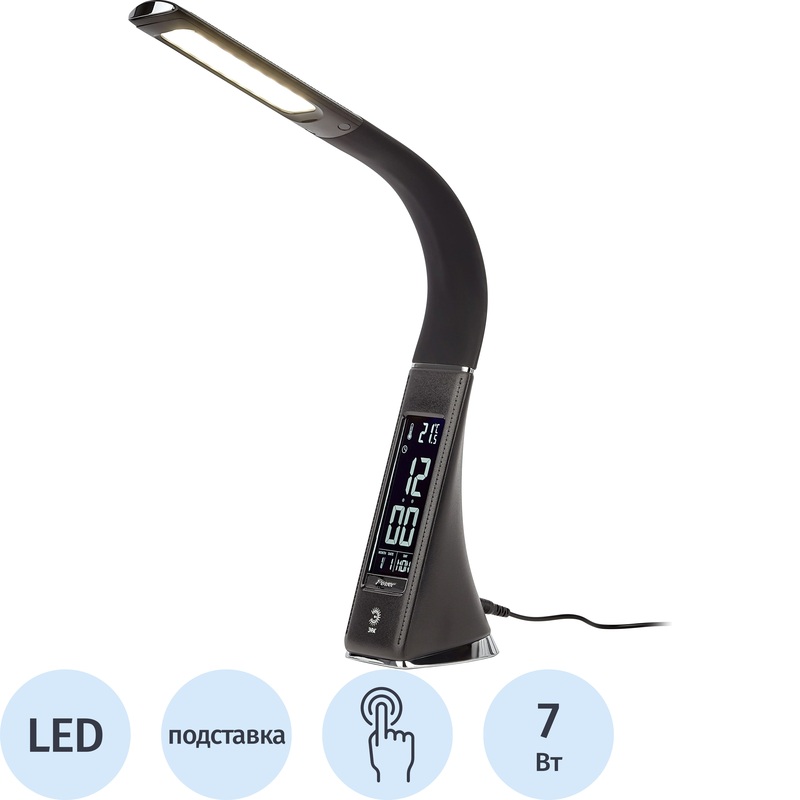 Изображение товара Настольный светильник Эра NLED-461-7W-BK черный современный с сенсорным управлением