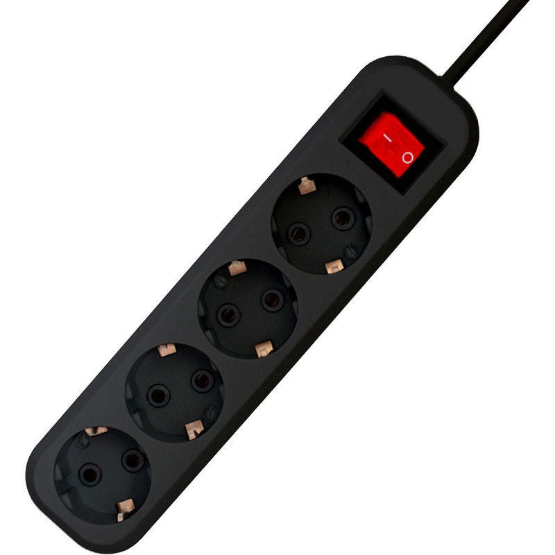 Изображение товара Сетевой фильтр PROGIX SF4PB7 с 3 розетками и 2 USB 10 метров