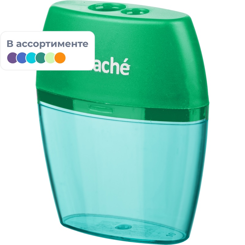 Изображение товара Точилка для карандашей Attache с контейнером пластиковая 2 отверстия