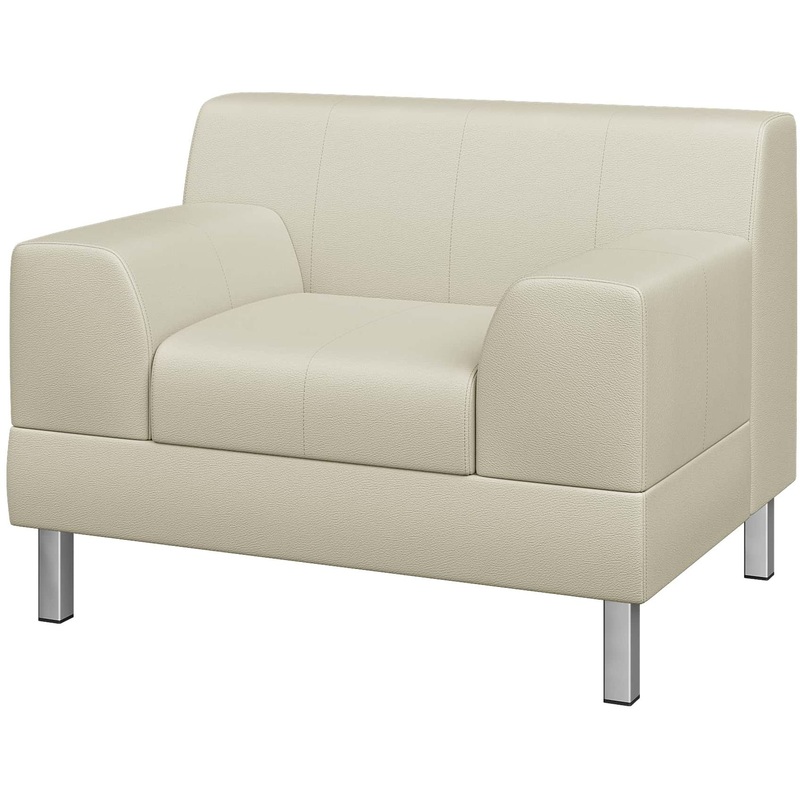 Изображение товара Кресло Flagman слоновая кость из искусственной кожи