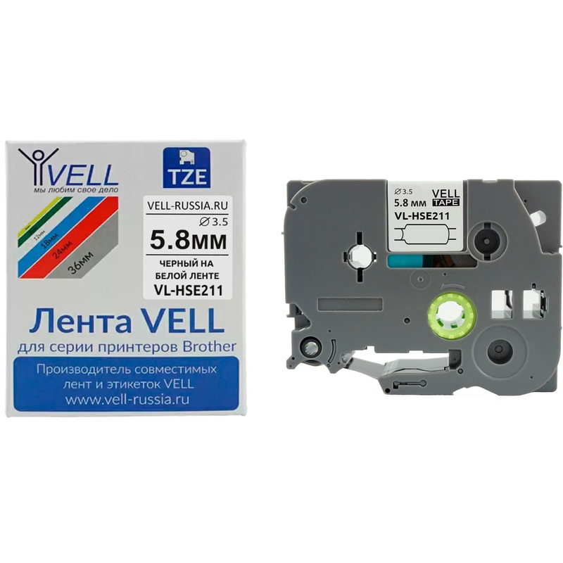 Изображение товара Трубка полиолефин Vell HSE-211 для принтеров Brother 5.8 мм 1.5 м белый