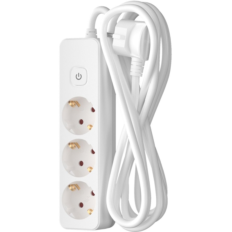 Изображение товара Удлинитель Фотон 16-53ЕS с 3 розетками, заземлением и выключателем 5 м белый