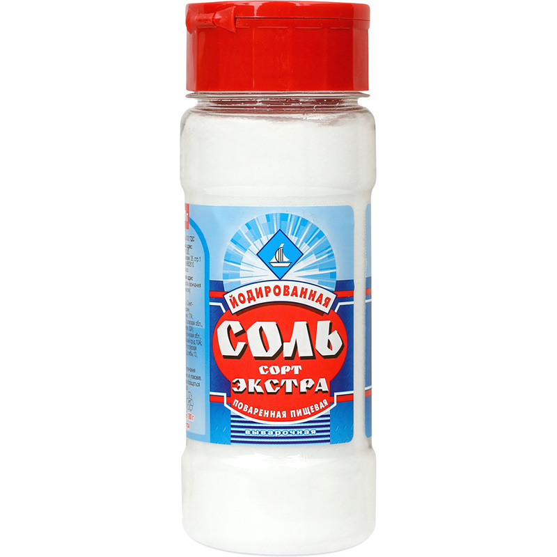 Изображение товара Соль Экстра йодированная 180 г (21 штук в упаковке)
