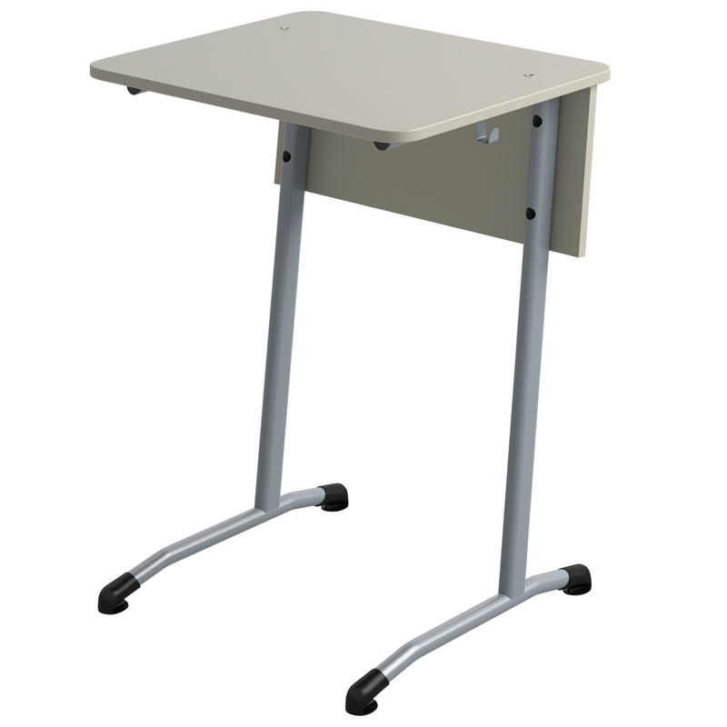 Изображение товара Парта одноместная Гармония с закруглёнными углами серый/серый рост 6