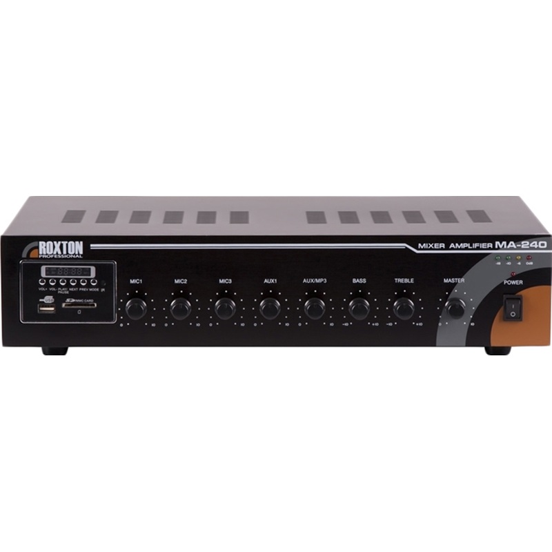 Изображение товара Усилитель Roxton MA-240 мощностью 240 Вт класс AB для домашней и профессиональной аудиосистемы
