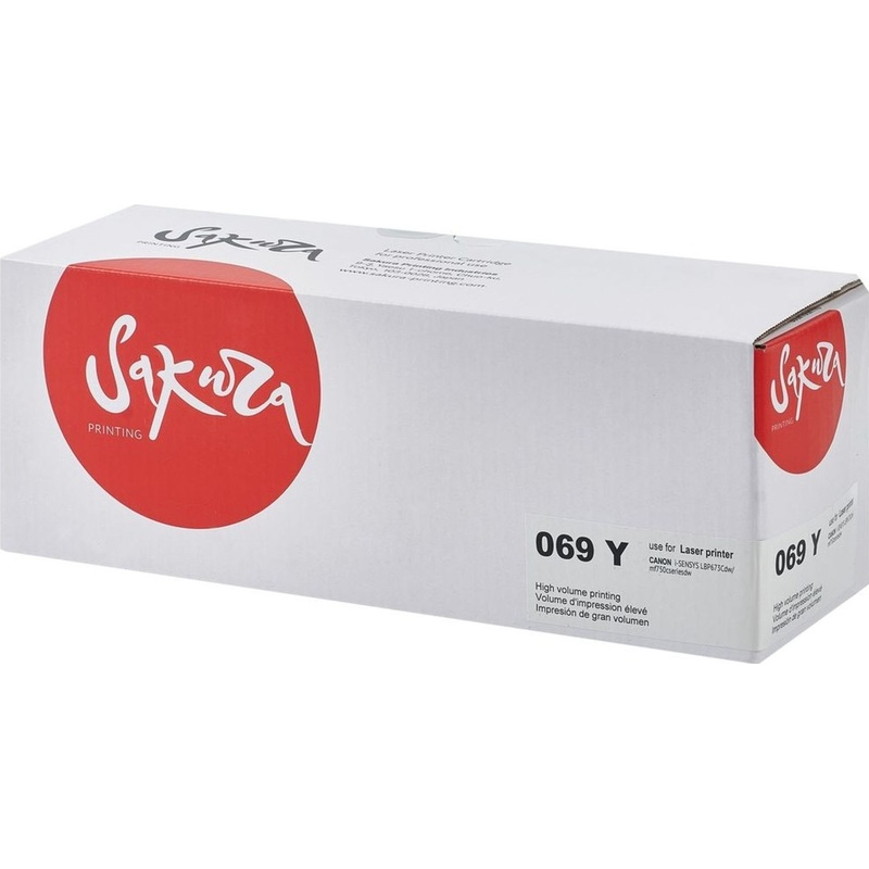 Изображение товара Лазерный картридж Sakura 069Y желтый для Canon совместимый 1900 страниц
