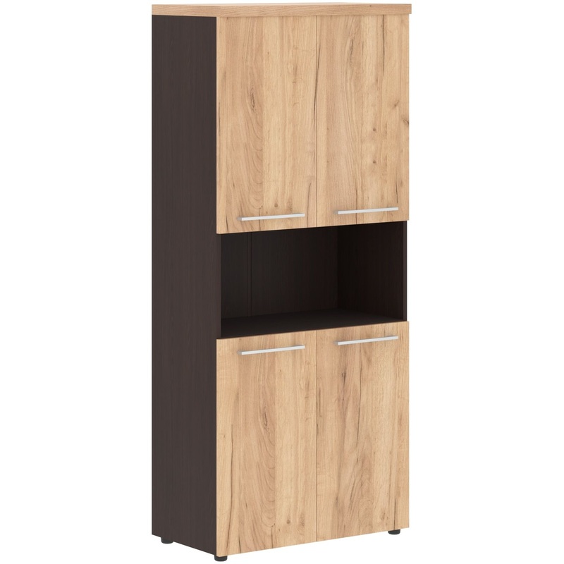 Изображение товара Шкаф для документов Alto AHC 85.4 полузакрытый (дуб бофорд/венге магия, 850х456х1969 мм)