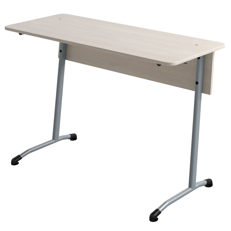 Изображение товара Парта двухместная Гармония с закруглёнными углами дуб шамони/серый рост 7