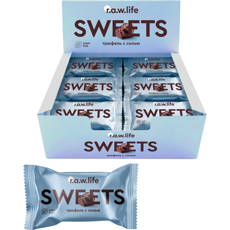 Изображение товара Конфеты R.A.W.life Sweets Трюфель с солью