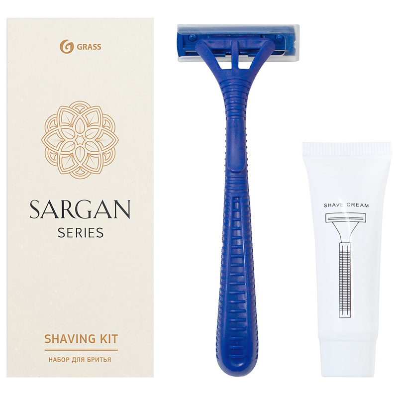 Изображение товара Набор бритвенный Grass Sargan картон (бритва, крем для бритья, 100 штук в упаковке)
