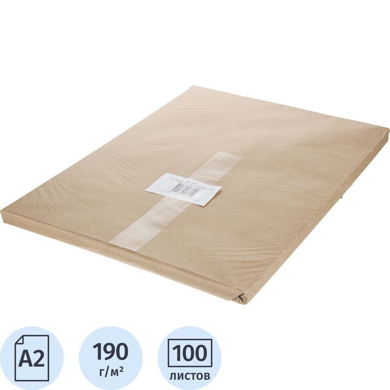Изображение товара Чертежная бумага Ватман Выбор есть 100 листов А2 190 г/кв.м белая