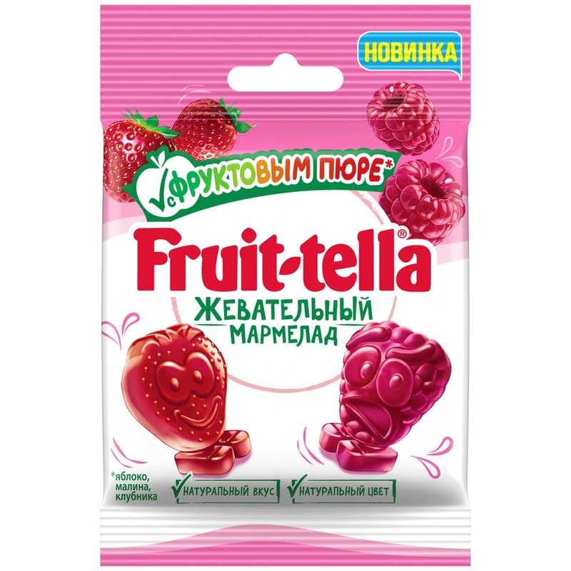 Изображение товара Мармелад Fruittella с фруктовым пюре 36 г 12 шт в упаковке