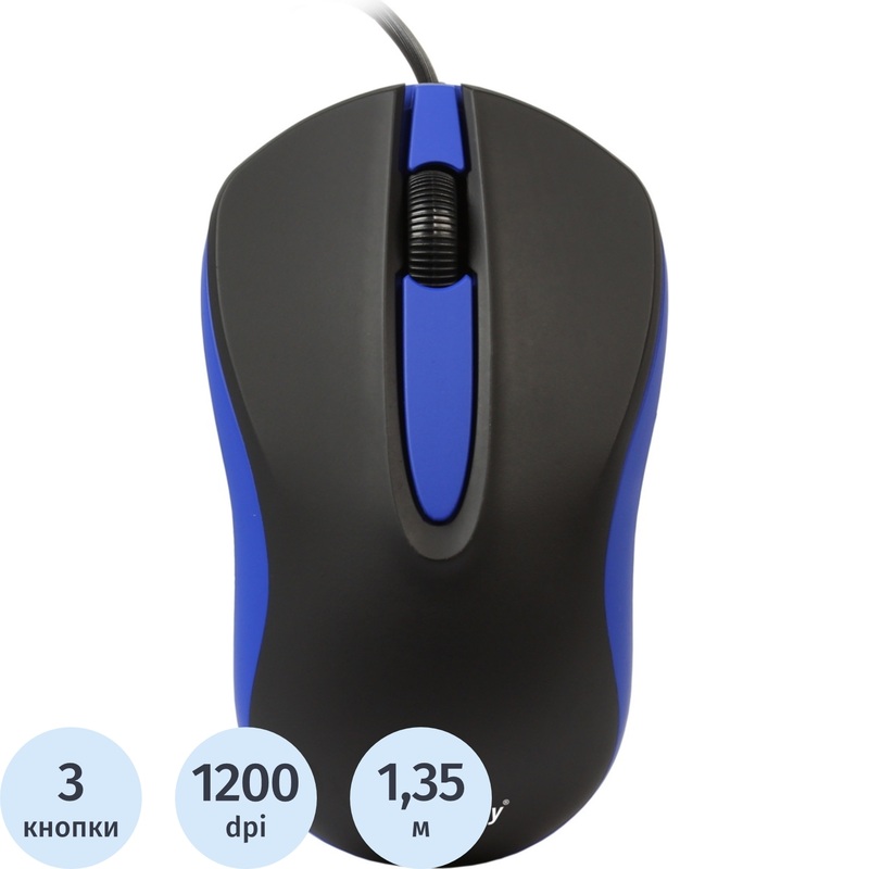 Изображение товара Проводная мышь Smartbuy One 329 синяя 1200 dpi USB классическая