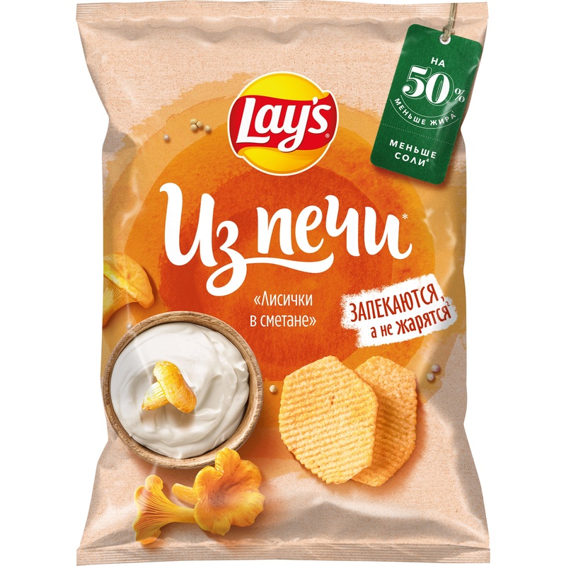Изображение товара Чипсы Lays со вкусом лисичек в сметане 81 г