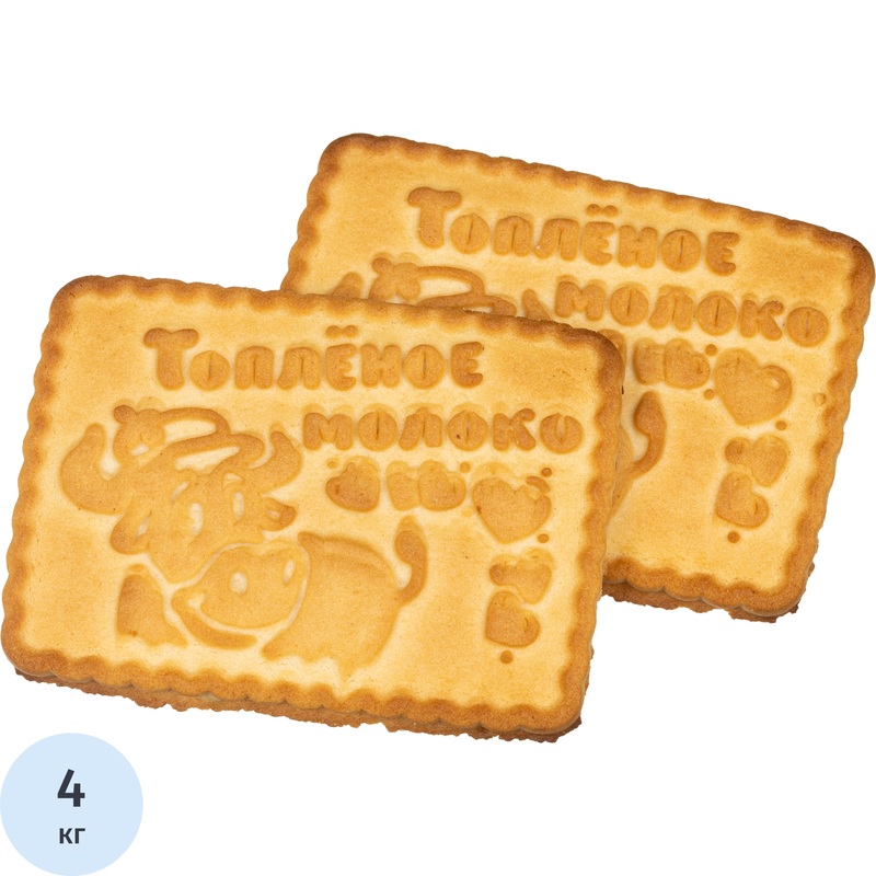 Изображение товара Печенье сахарное Ешкина коровка с топлёным молоком 4 кг Россия