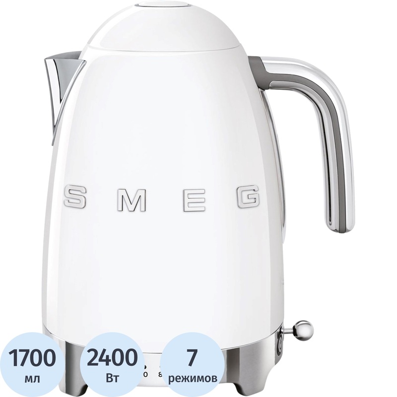 Изображение товара Чайник электрический Smeg KLF04WHEU белый