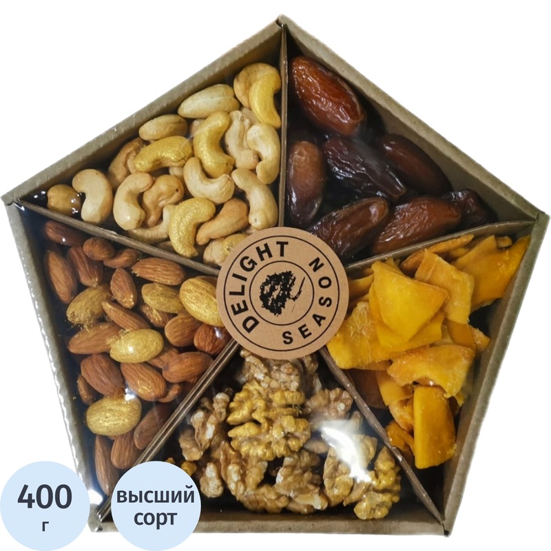 Изображение товара Коктейль из сухофруктов и орехов Delight Season 400 г