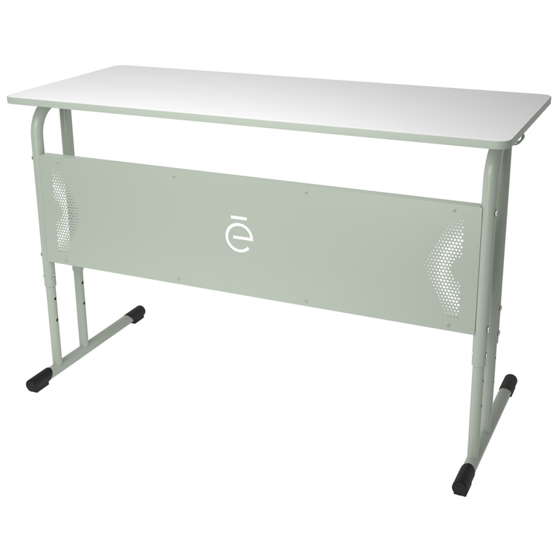 Изображение товара Учебный стол для школьников регулируемый с закругленными углами Optima ПШ5/2-Р белый эргант