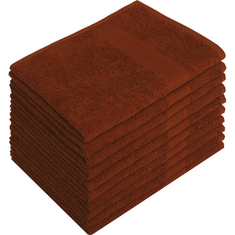 Изображение товара Набор махровых полотенец 10 штук 50x90 см карамельные качественный хлопковый