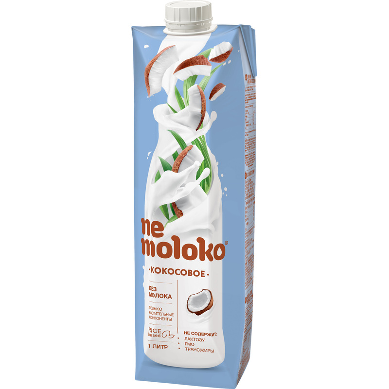 Изображение товара Растительный напиток Nemoloko кокос 1 л без лактозы