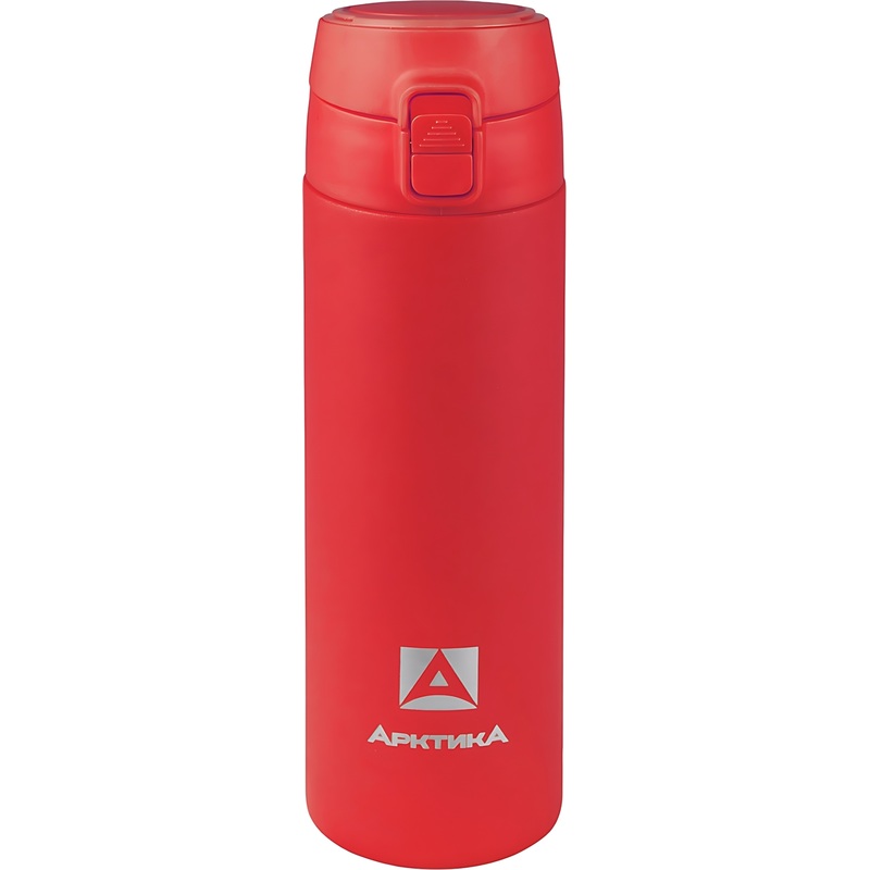 Изображение товара Термос с узким горлом Арктика 500 мл красный с замком компактный