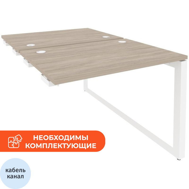 Изображение товара Рабочая станция на 2 рабочих места ONIX-О O.MO-D.SPR-1.7 дуб аттик/белый