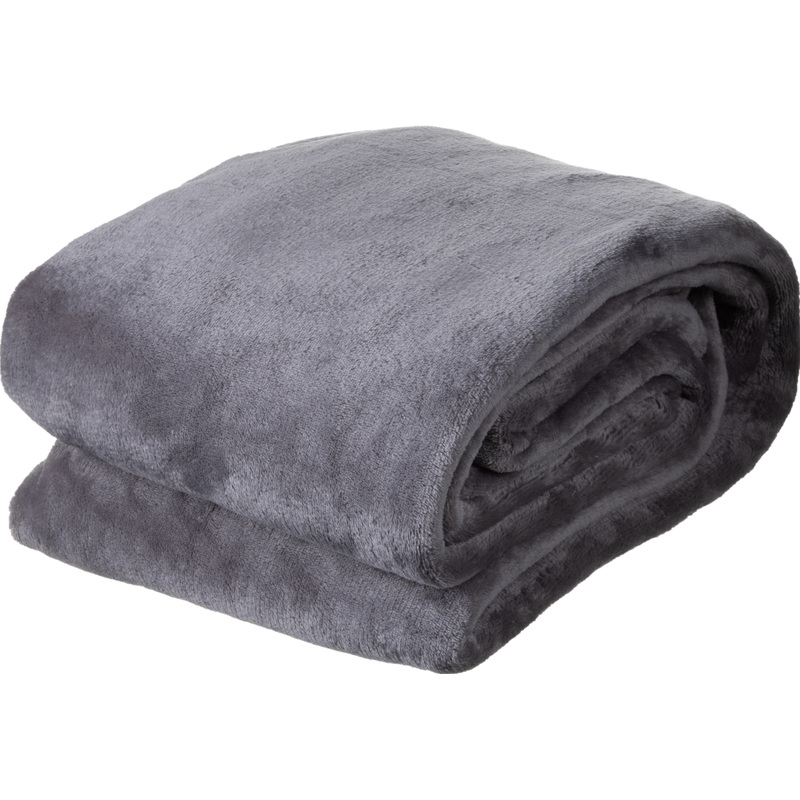 Изображение товара Плед Luscan из микрофибры 200x220 см серый для дома и отдыха