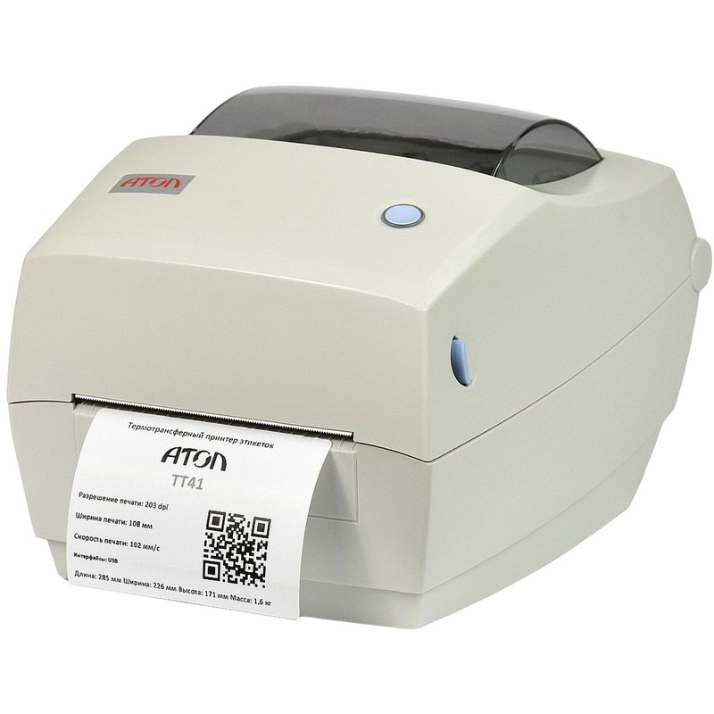 Изображение товара Термотрансферный принтер этикеток АТОЛ ТТ41 для бизнеса и логистики