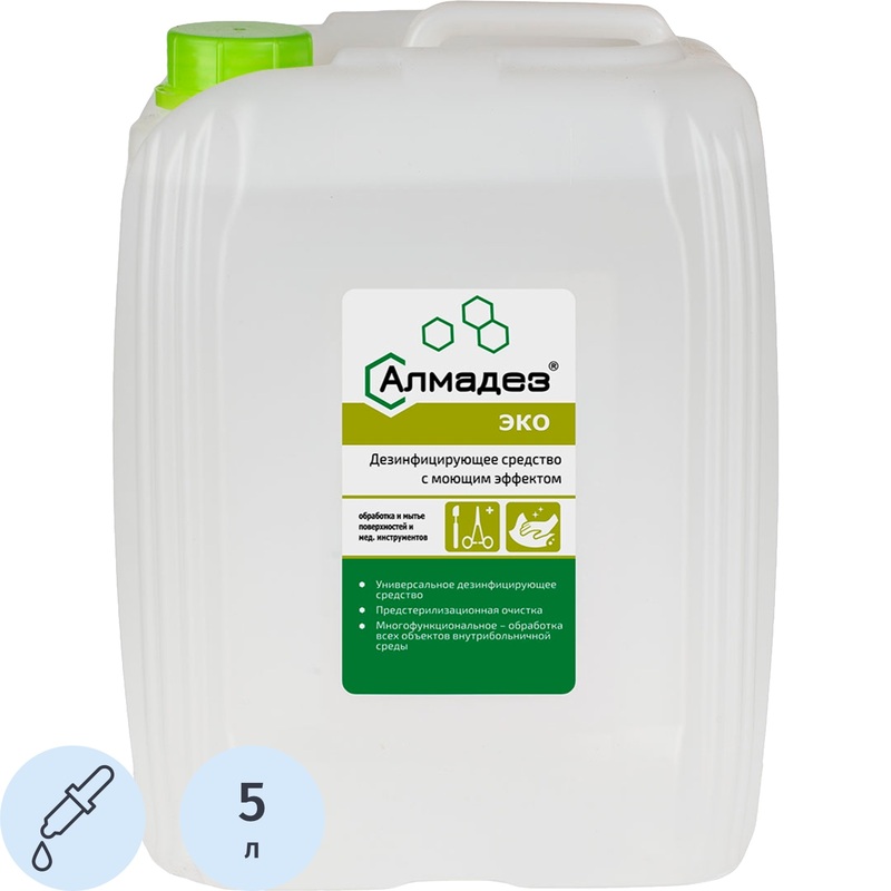 Изображение товара Дезинфицирующее средство Алмадез Эко 5 л концентрат для поверхностей и тканей