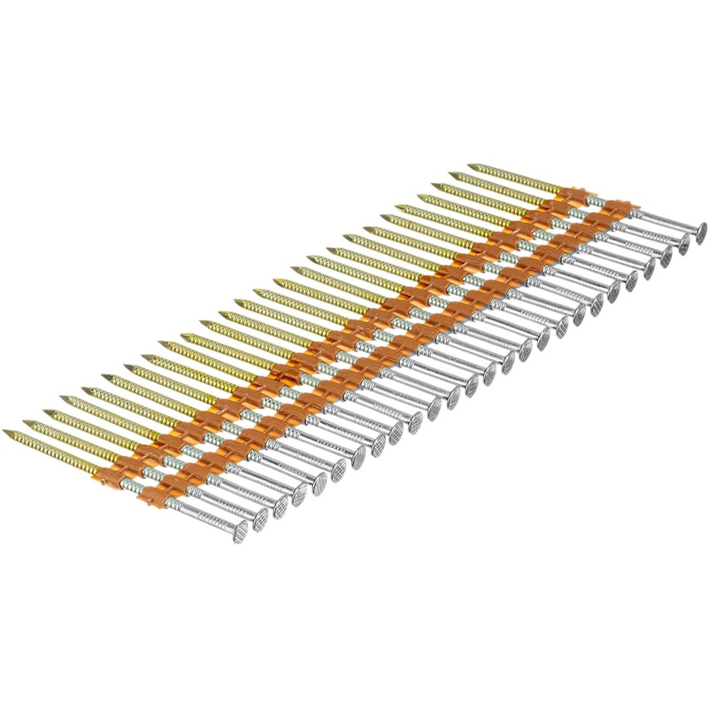 Изображение товара Гвозди электроустановочные Denzel 3.05х75 мм 2000 штук оцинкованные для пневматического нейлера