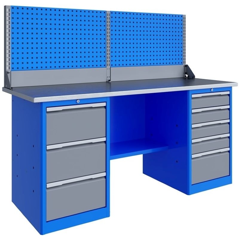 Изображение товара Верстак слесарный Верстакофф TNC 181.35.2-1 синий и серый 1796х696х1470 мм