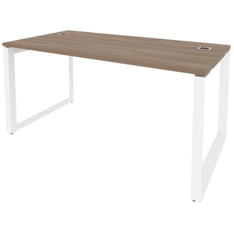 Изображение товара Стол руководителя Onix Direct O.MO-SRR-4.8 дуб аризона белый 1580х800х750 мм