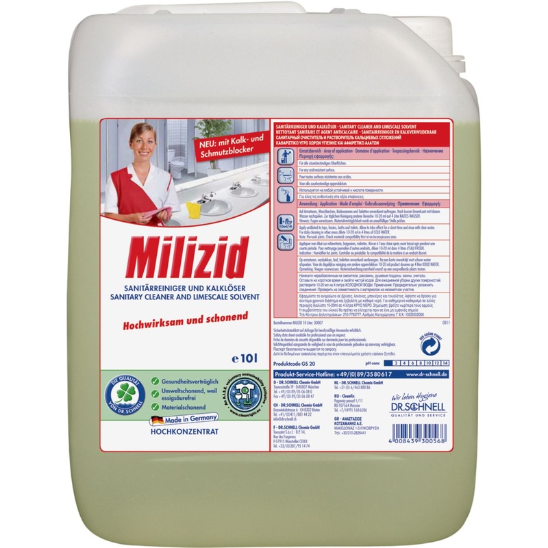 Изображение товара Универсальное чистящее средство Dr.Schnell Milizid 10 л для эффективной уборки