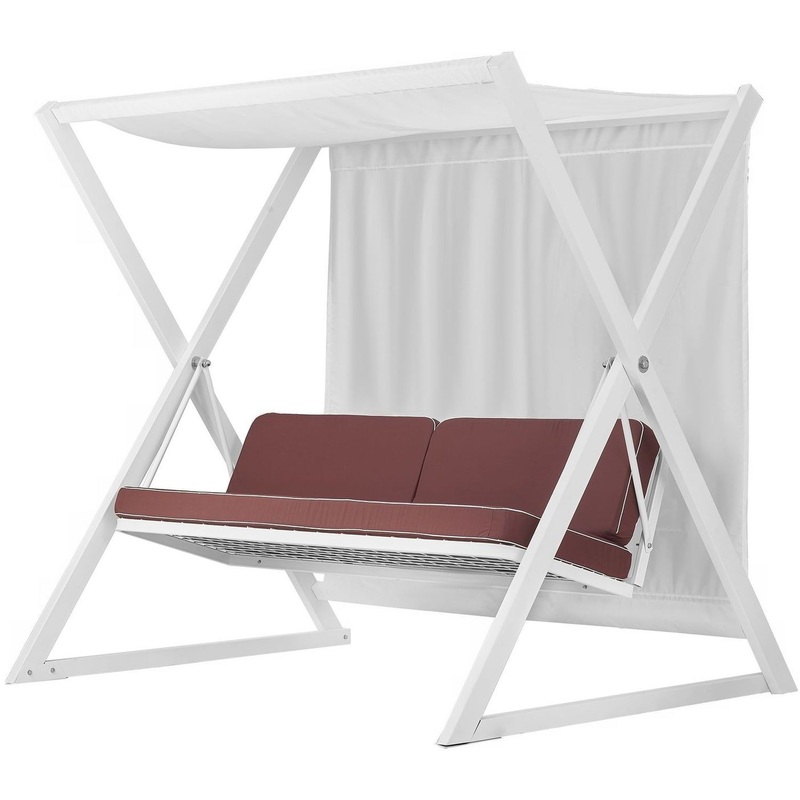 Изображение товара Качели садовые Сакура с014 трёхместные (2100х1640х1950 мм)