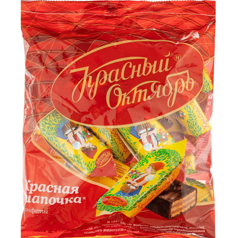 Изображение товара Конфеты шоколадные Красный Октябрь Красная шапочка 250 г мягкая упаковка Россия