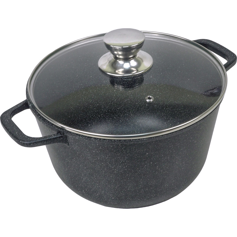 Изображение товара Казан литой алюминий 5л Panairo Lordom LO-KAZ-5-AL-K.Chr черный комбинированный