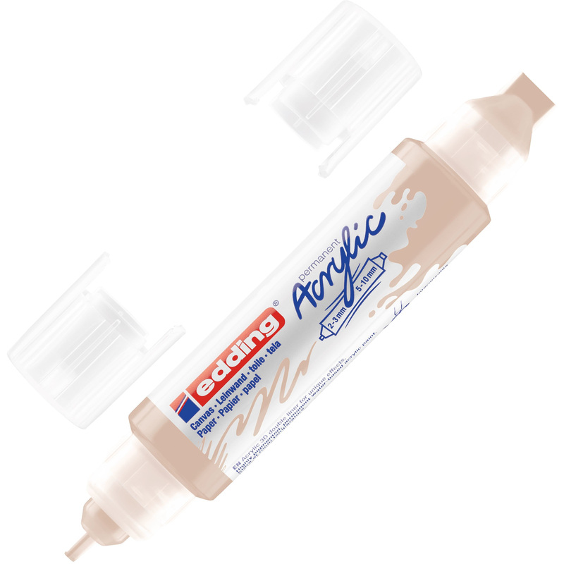 Изображение товара Акриловый двухсторонний маркер Edding 3D 5400/255 бежевого цвета 2-10 мм