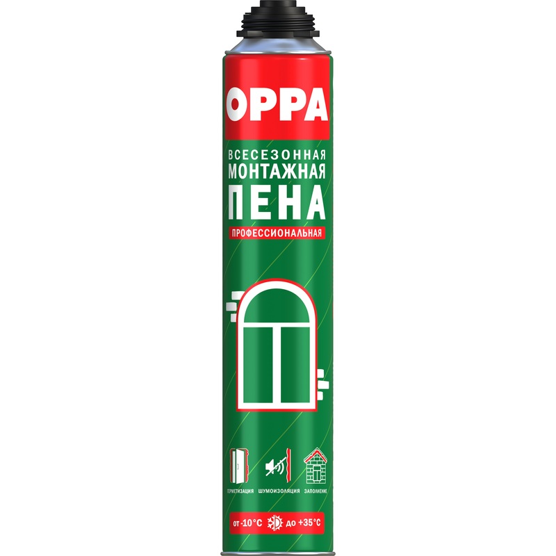 Изображение товара Пена монтажная профессиональная OPPA всесезонная 750 мл полиуретановая универсальная (OPPAPROF750)